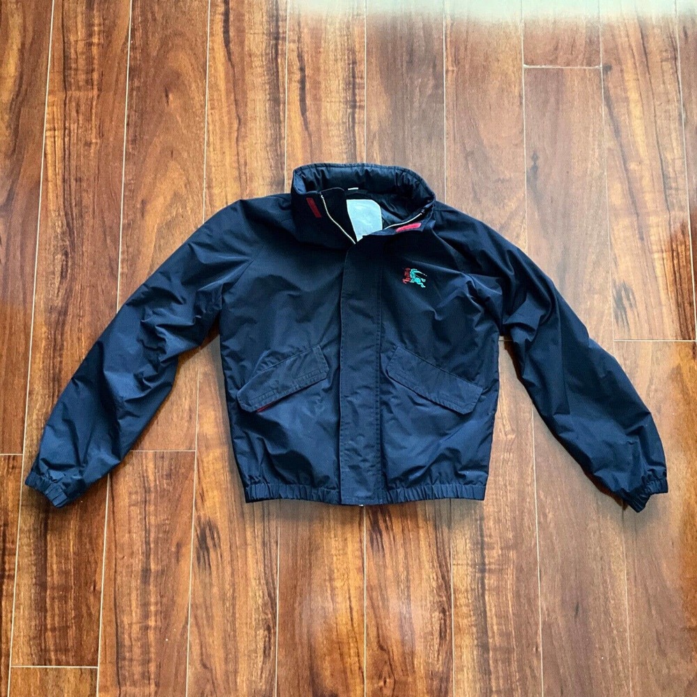 Burberry Navy Blue Easton Windbreaker W/ hood Size 10Y - L